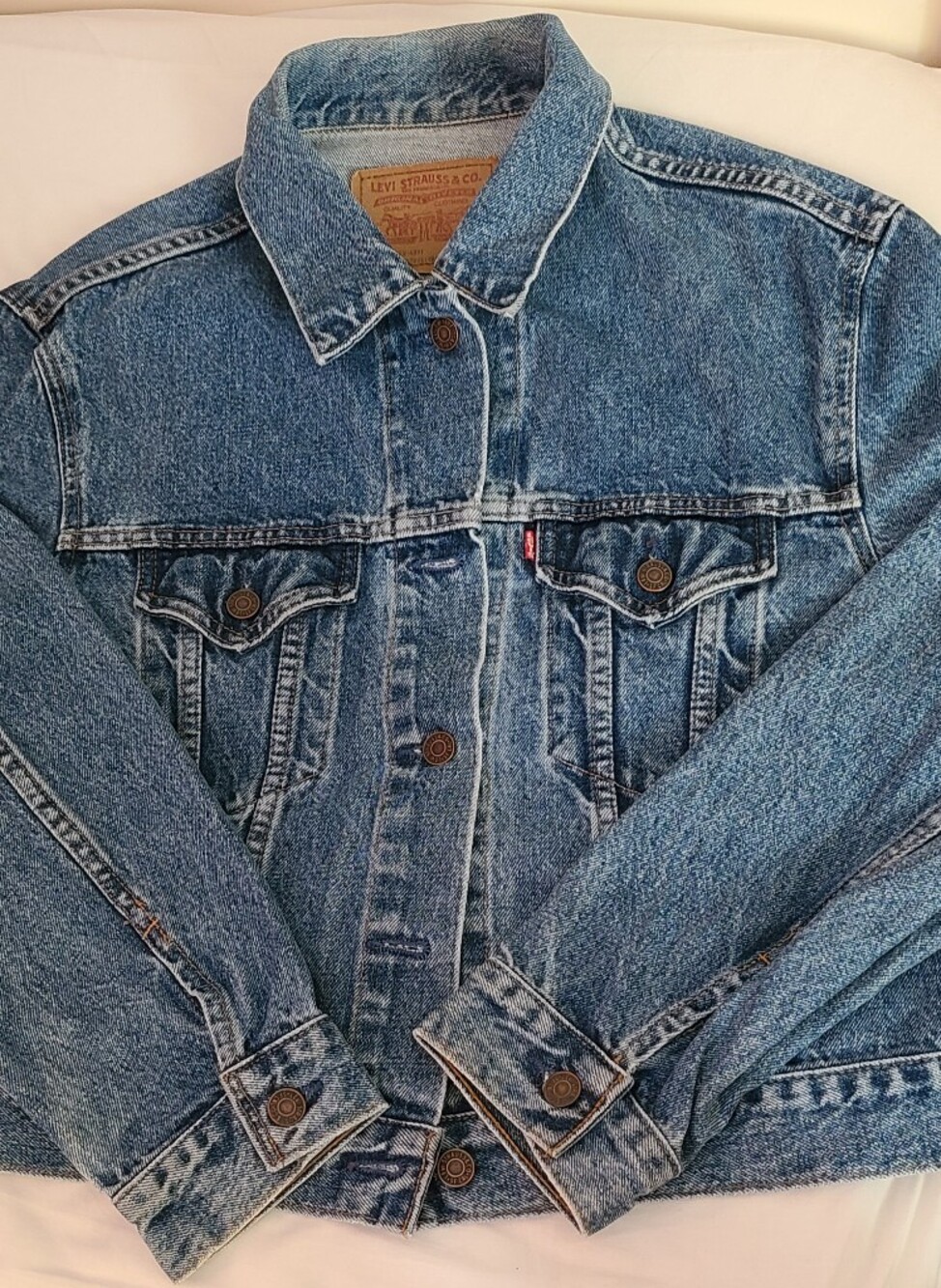 Levi's Vintage Blue Washed Denim Jacket - Classic Trucker Style